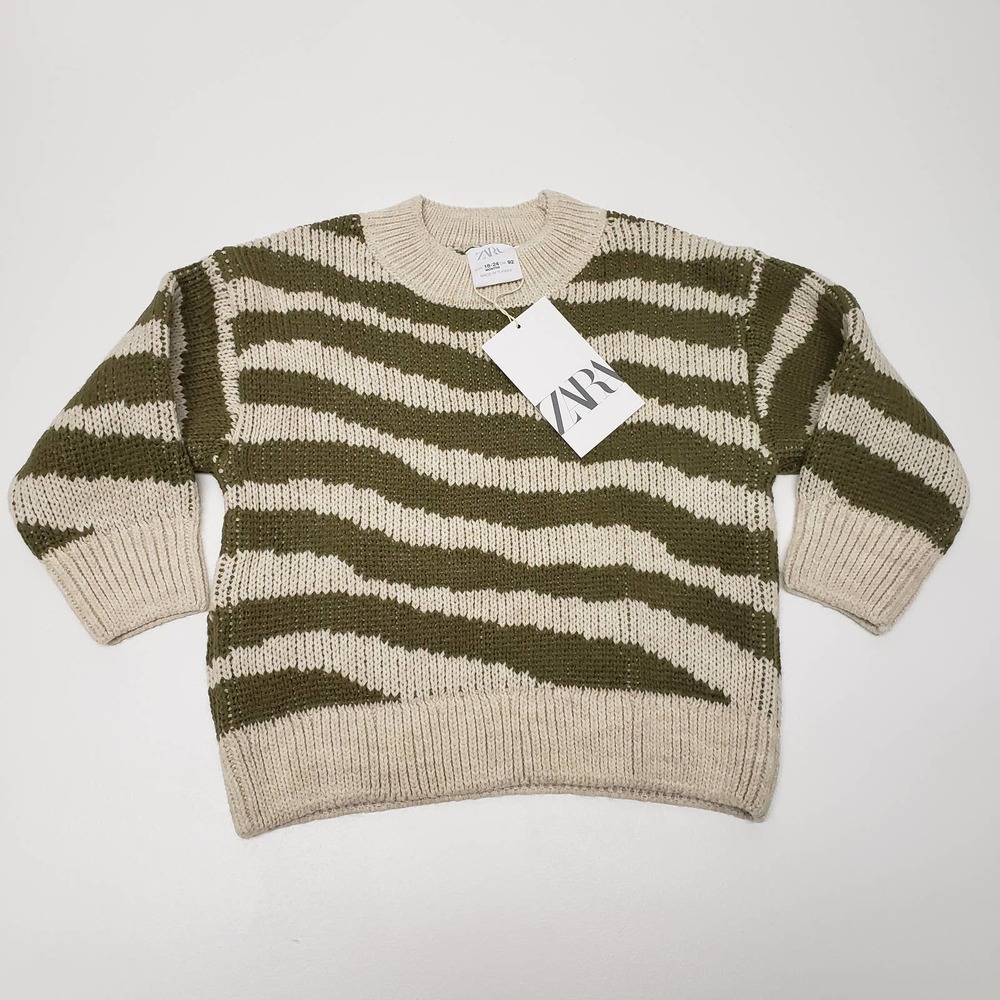 Zara Zebra Striped Knit Sweater 18-24M